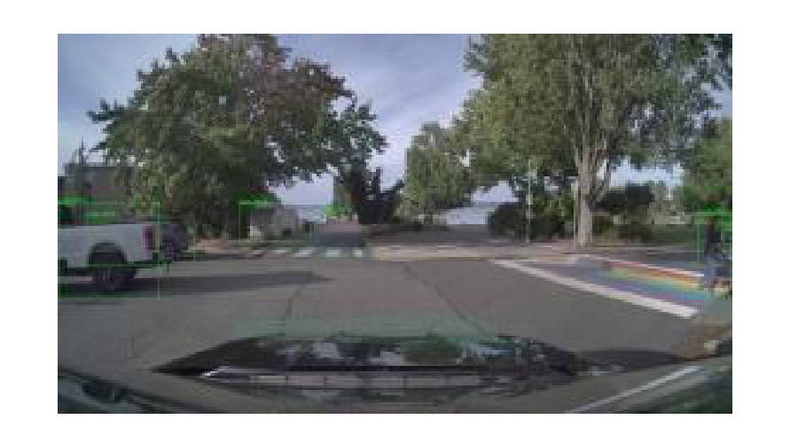 Driving-relevant objects grounded in the visual input